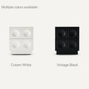 Cubeo Bedside Table(Cream White)