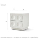 Cubeo Bedside Table(Cream White)