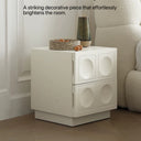 Cubeo Bedside Table(Cream White)
