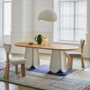 Wind Chime Dining Table(Natural Wood)