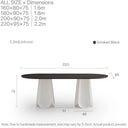 Wind Chime Dining Table(Smoked Black)