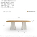 Wind Chime Dining Table(Natural Wood)