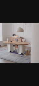 Wind Chime Dining Table(Natural Wood)